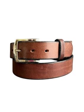 Amish Made Brown Leather Belt Handcrafted Made In USA Mens 36 / 38 Handmade